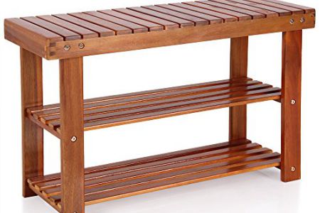 Banco de madera para el baño