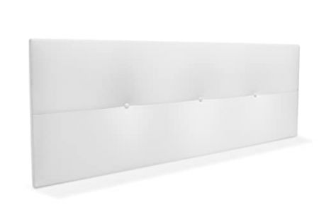 Cabecero cama blanco tela