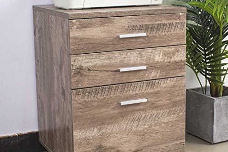Cajonera escritorio gris