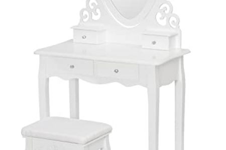 cómoda blanca con espejo