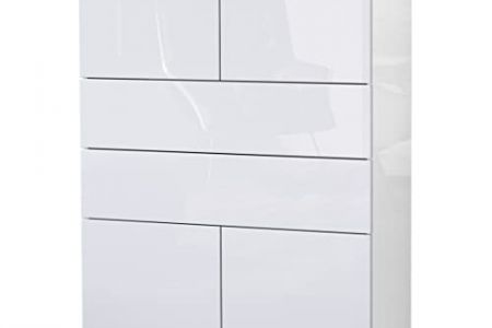 cómoda blanco brillo