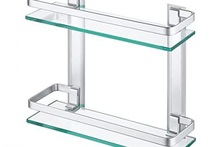 estantería cristal baño