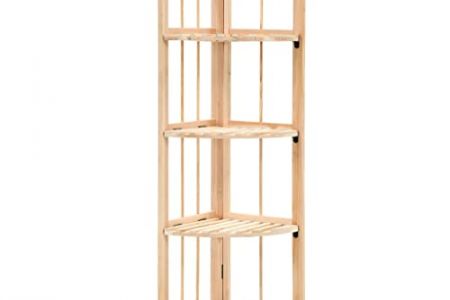 estantería esquina madera