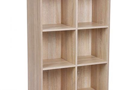 estantería madera roble