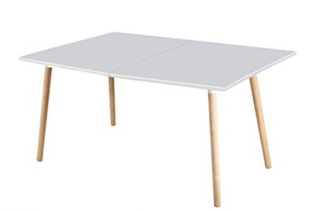 Mesa comedor extensible blanca