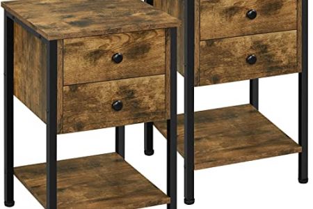 Mesitas de noche rusticas de madera