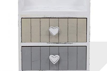 Mesita de noche shabby chic