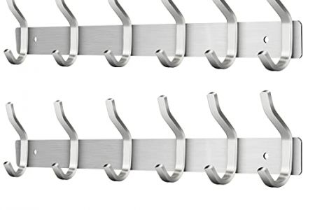 Perchero pared 6 ganchos