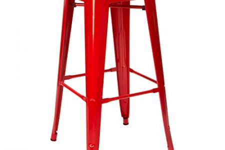 Taburete alto rojo