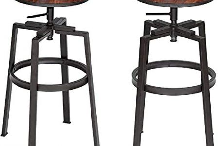 Taburete industrial blanco