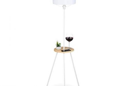 Lampara de pie con mesa incorporada