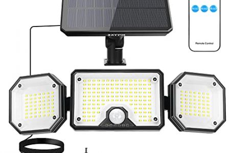 Lampara led solar exterior jardín sensor movimiento