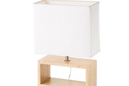 Lampara sobremesa madera