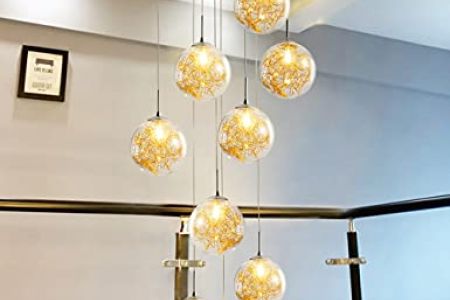 Lampara techo bolas cristal
