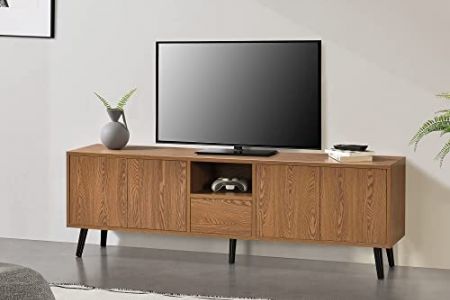 Mueble tv madera oscura