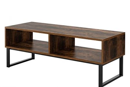 Mueble tv madera y negro