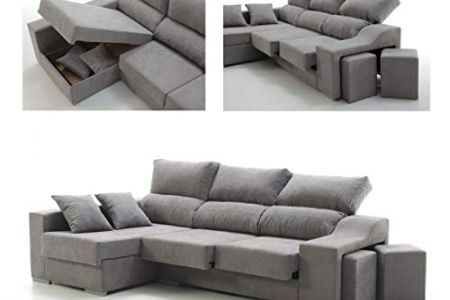 Sofá chaise longue puff
