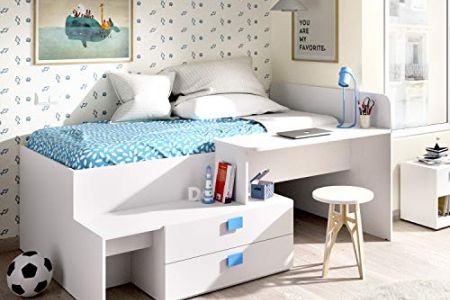 Cama litera con escritorio