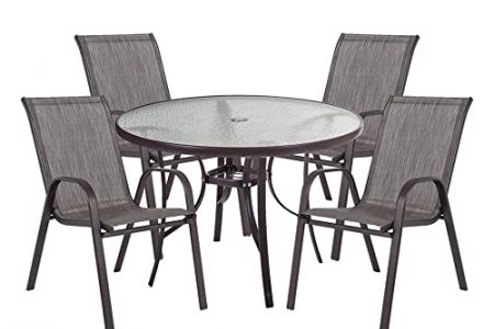 Conjunto jardín mesa y sillas aluminio