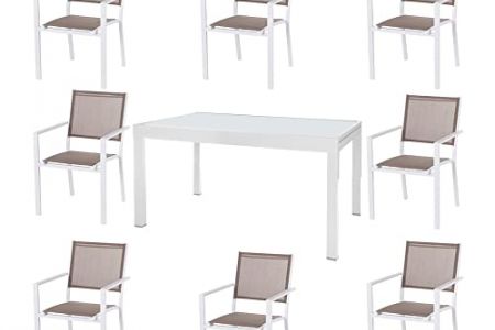 Conjunto mesa extensible y sillas jardín