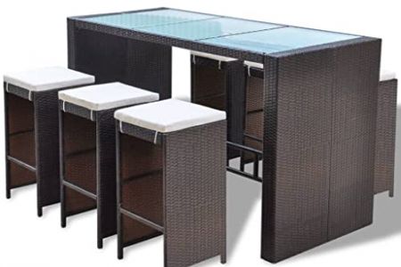 Conjunto mesa y sillas altas bar