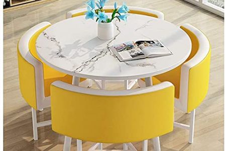 Conjunto mesa y sillas cocina naranja