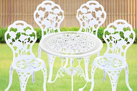 Conjunto mesa y sillas jardín aluminio