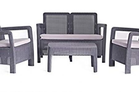 Conjunto ratan exterior mesa y sillas